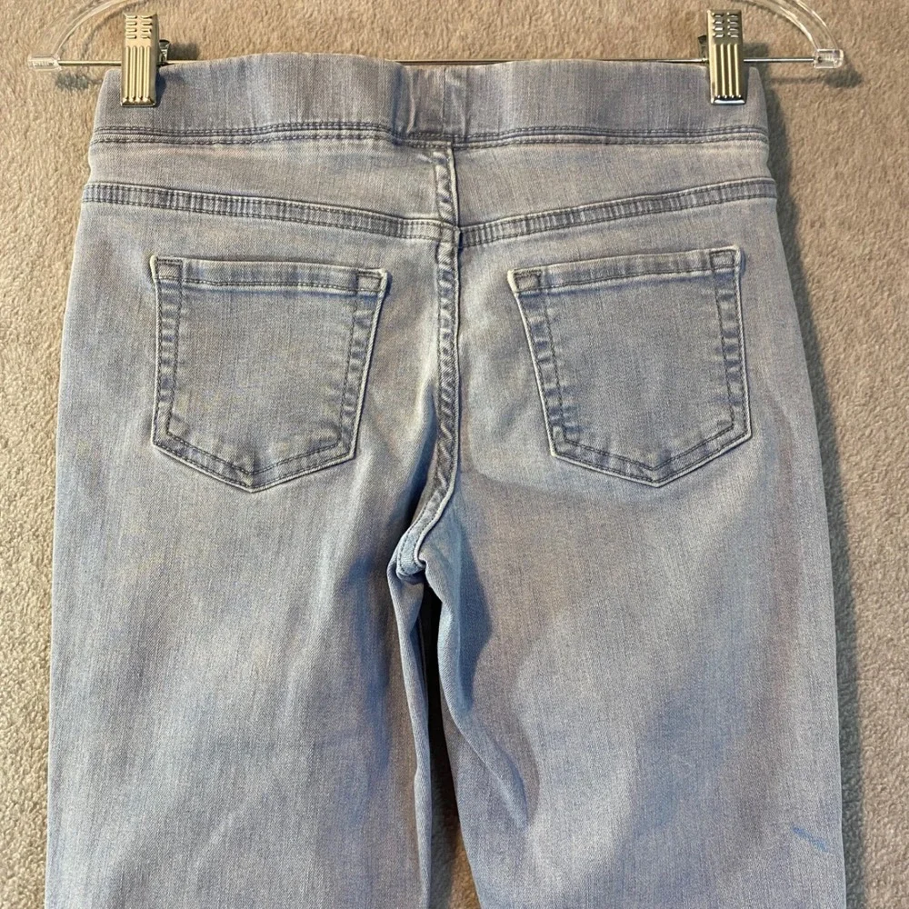 Cat & Jack Flare Jeans Kids Size 12 Light Wash Blue Pull On Denim FLAW